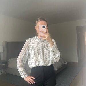 NWT Polka Dot Blouse Tommy Hilfiger Small